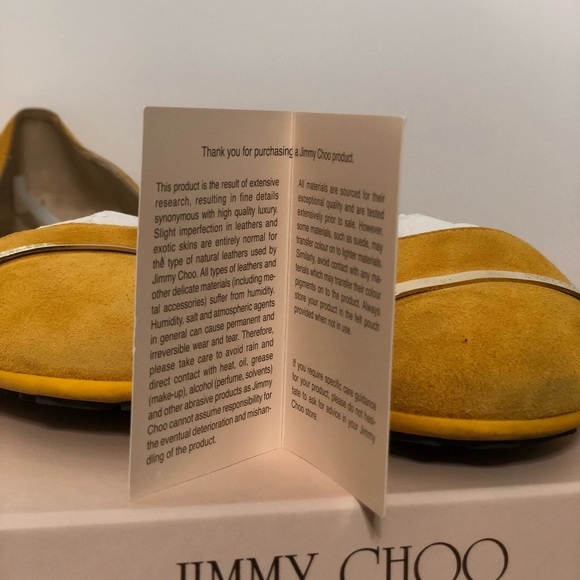 Jimmy Choo Yellow Ballet Flats - Picture 3 of 4